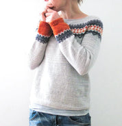 Grå sweater i boho-stil - Veraz