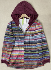 Elegant hættetrøje med tryk overtøj - Leonera