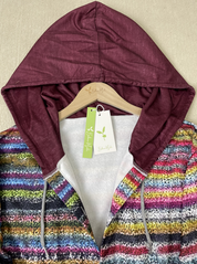 Elegant hættetrøje med tryk overtøj - Leonera