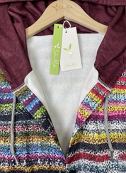 Elegant hættetrøje med tryk overtøj - Leonera