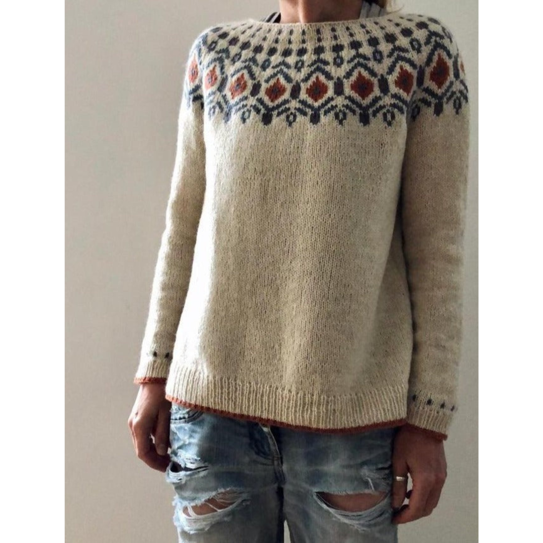 Vinter sweater med rund hals til kvinder - Bethani