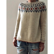 Vinter sweater med rund hals til kvinder - Bethani