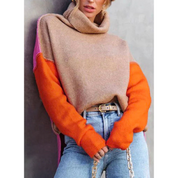 Dame rullekrave sweater - Liva