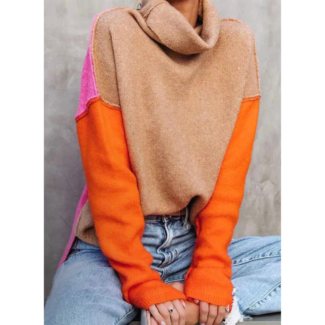 Dame rullekrave sweater - Liva