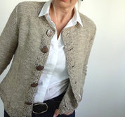 Langærmet cardigan med knaplukning - Robin