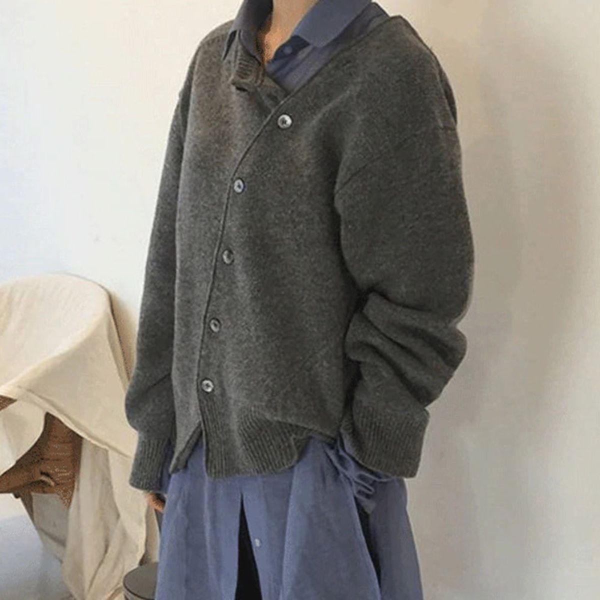 Couture-jakke i hyggeligt materiale med en legende knaplukning - Lulu
