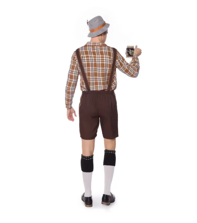 Oktoberfest læderbukser til mænd | Kostume Oktoberfest | Shorts til mænd - Croman