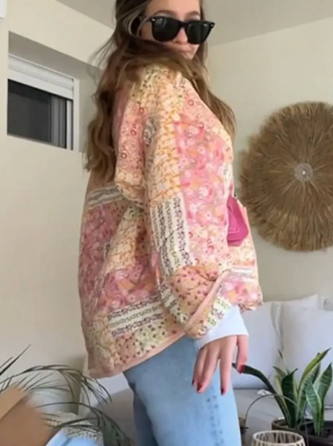 Derla - Moderigtig, elegant jakke med print