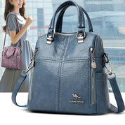 Læderrygsæk Kvinder Skuldertasker Multifunktionsrejse | Anti-tyveri taske - Birgit