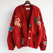 Cardigan med patchwork-accenter - Ellis