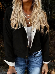 Fleeceforet vinterjakke i fløjl til kvinder - Kylie