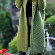 Lang cardigan med hætte til kvinder - Harnett