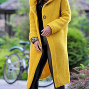 Lang cardigan med hætte til kvinder - Harnett