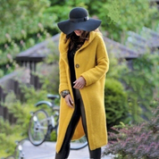 Lang cardigan med hætte til kvinder - Harnett