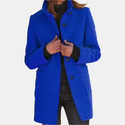 Damefrakke med krave til vinter - Pernille