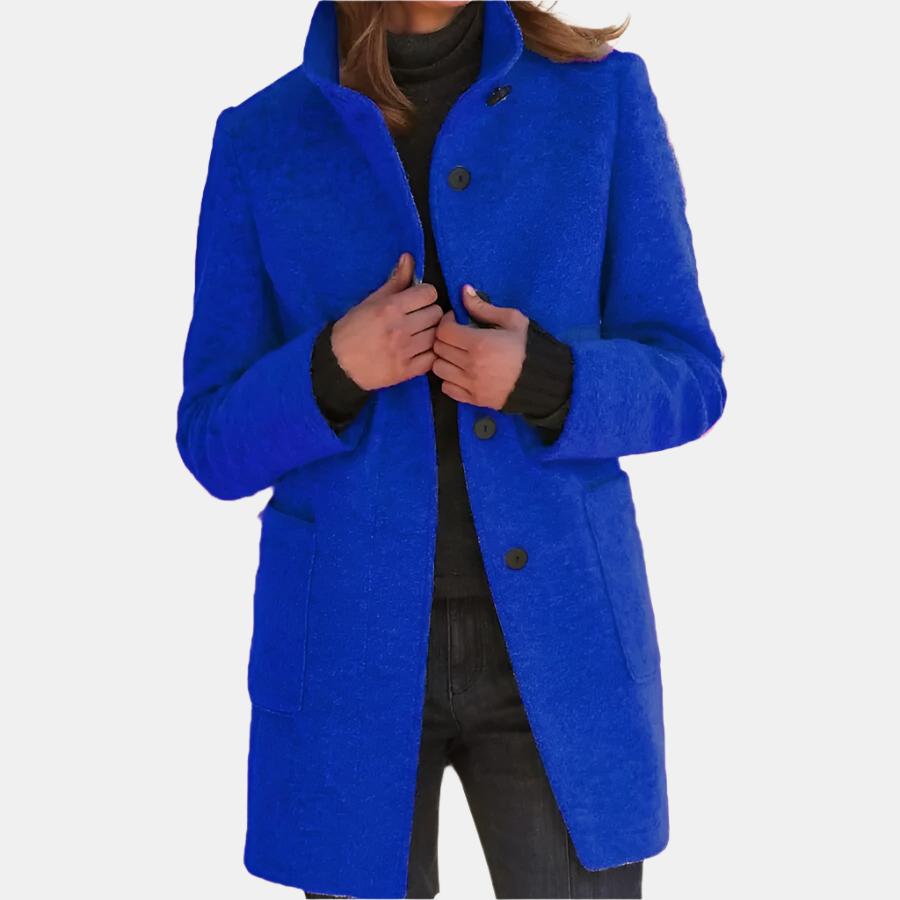 Damefrakke med krave til vinter - Pernille