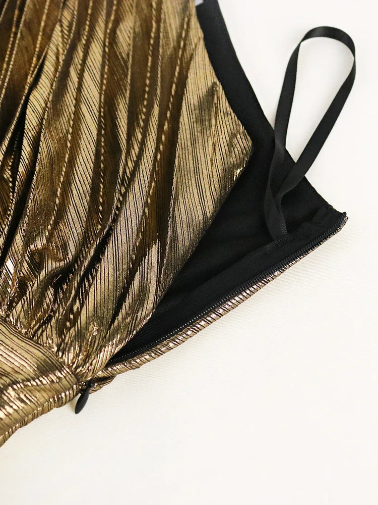 En skulder Ærmeløse skinnende Shimmer kjoler i stor størrelse til jul - Jensine