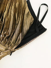 En skulder Ærmeløse skinnende Shimmer kjoler i stor størrelse til jul - Jensine