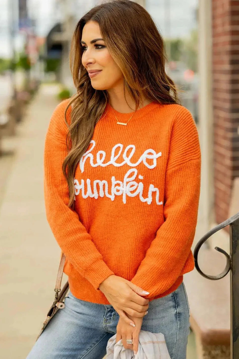 Dametrøje med rund hals til vinter - Anita