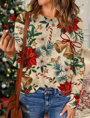 Vinter moderigtigt juletrøje med all-over print - Sultana