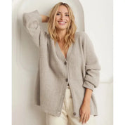 Vinter kvinde strikket cardigan sweater top - Zavina