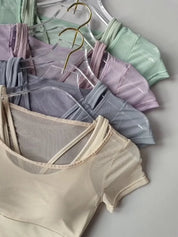 Polstret Pilates Fitness Yoga Top til kvinder - Tairah