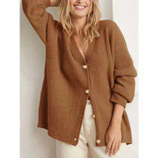 Vinter kvinde strikket cardigan sweater top - Zavina