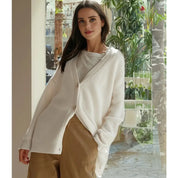 Vinter kvinde strikket cardigan sweater top - Zavina
