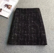 Glitrende tweed-nederdel til kvinder til jul - Marelle