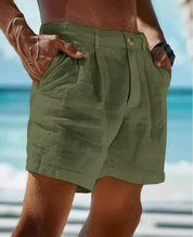 Klassiske Linned Slim Pasform Herreshorts | Forår | Sommer - Chons