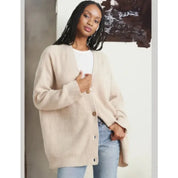 Vinter kvinde strikket cardigan sweater top - Zavina