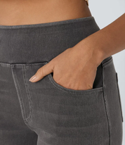 Højtaljede Jeans med Brede Ben og Strække til Kvinder - Otana