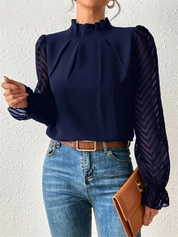 Jenley | Elegant top med flæseærmer