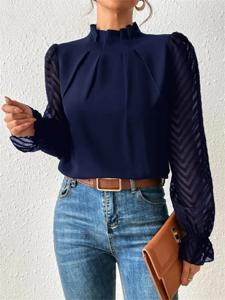 Jenley | Elegant top med flæseærmer