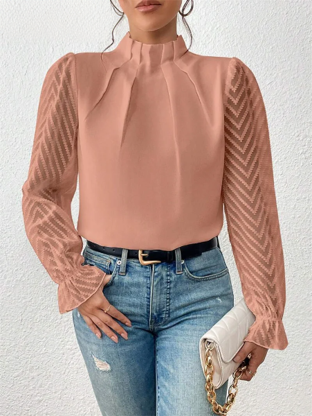 Jenley | Elegant top med flæseærmer