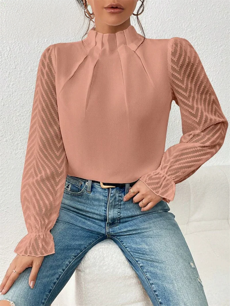 Jenley | Elegant top med flæseærmer