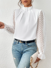 Jenley | Elegant top med flæseærmer
