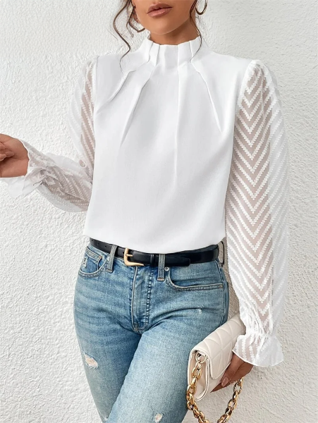 Jenley | Elegant top med flæseærmer