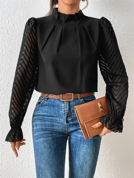 Jenley | Elegant top med flæseærmer