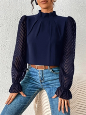 Jenley | Elegant top med flæseærmer