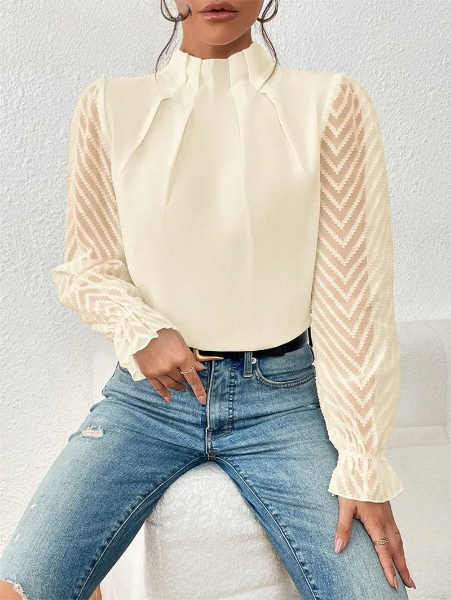 Jenley | Elegant top med flæseærmer