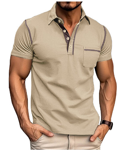Silva | Poloshirt med kontrastfarvet kant til mænd