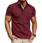 Silva | Poloshirt med kontrastfarvet kant til mænd