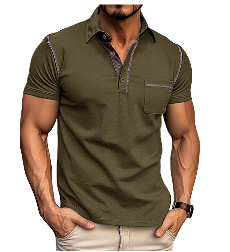 Silva | Poloshirt med kontrastfarvet kant til mænd