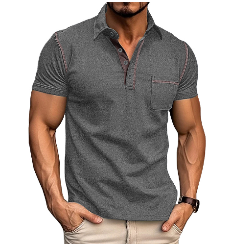 Silva | Poloshirt med kontrastfarvet kant til mænd