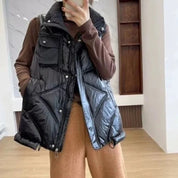 Afslappet vintervest med hætte - Edith