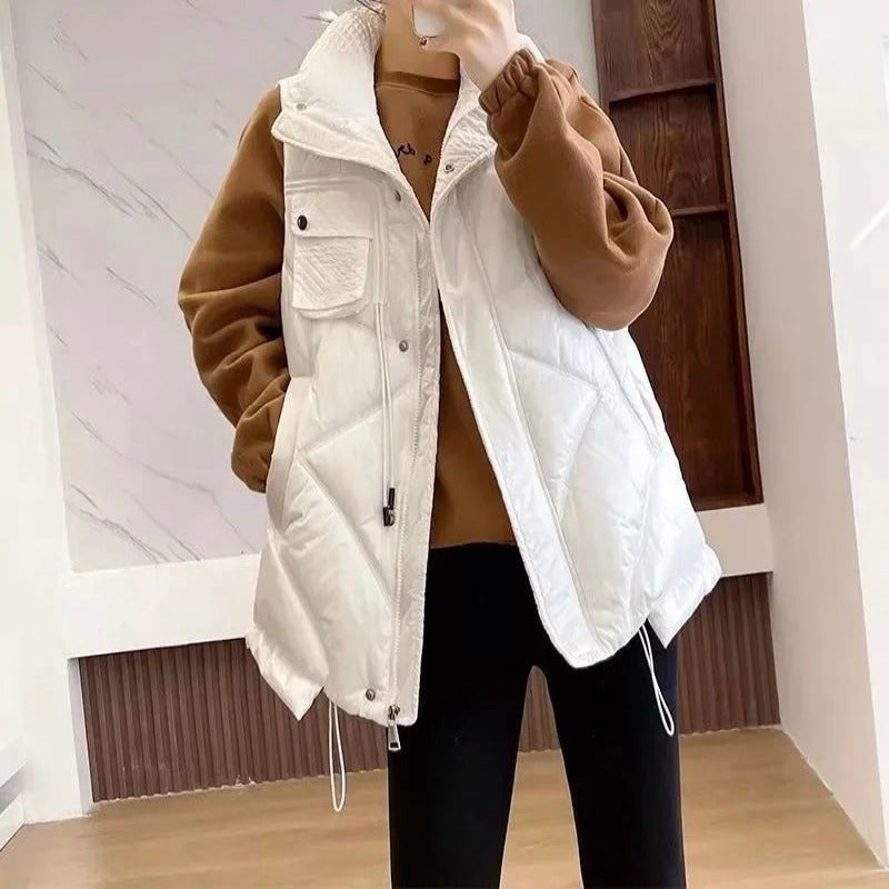 Afslappet vintervest med hætte - Edith