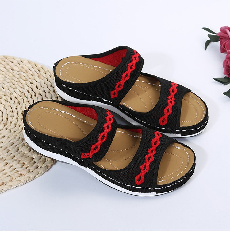 Rose - Retro Ortopædiske Slip On-Sandaler