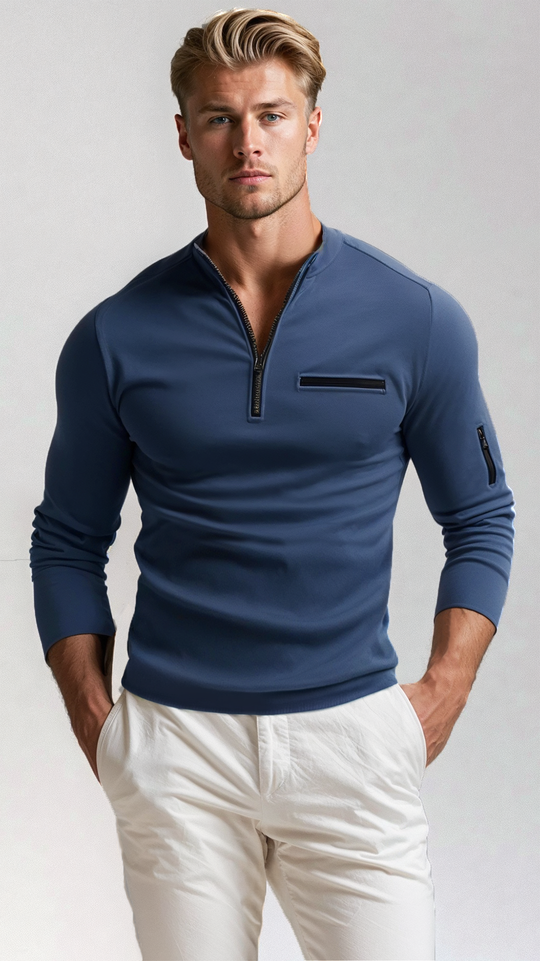 Langærmet polo top til mænd - Tiesto