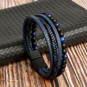 Stilfuldt læderarmbåndssæt til mænd - Andonio